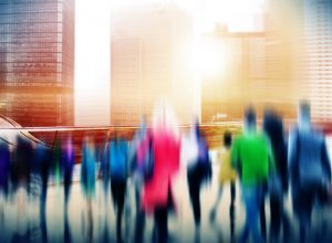 Business People Rush Hour Walking Commuting City Concept
